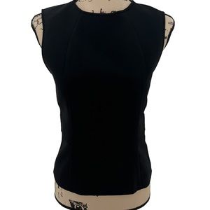 T Alexander Wang Black Sleeveless Back Zip Fitted Top Size 6